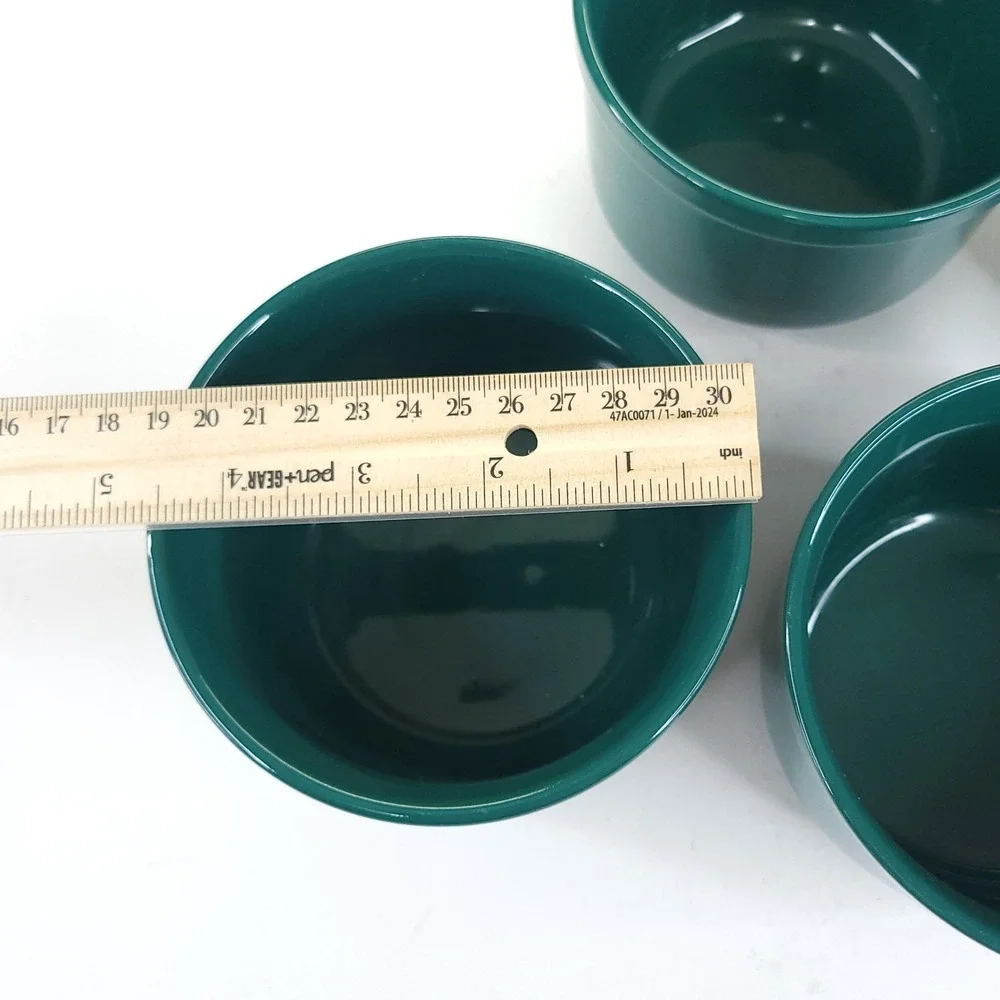 4x Pier 1 Imports Green Glazed Bowls Korea Small Rice or Dessert Replacement